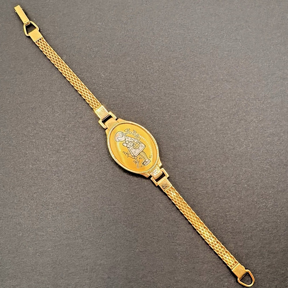 Vintage Reed & Barton Damscene Bracelet First Edition Hummel Inspired Gold Tone